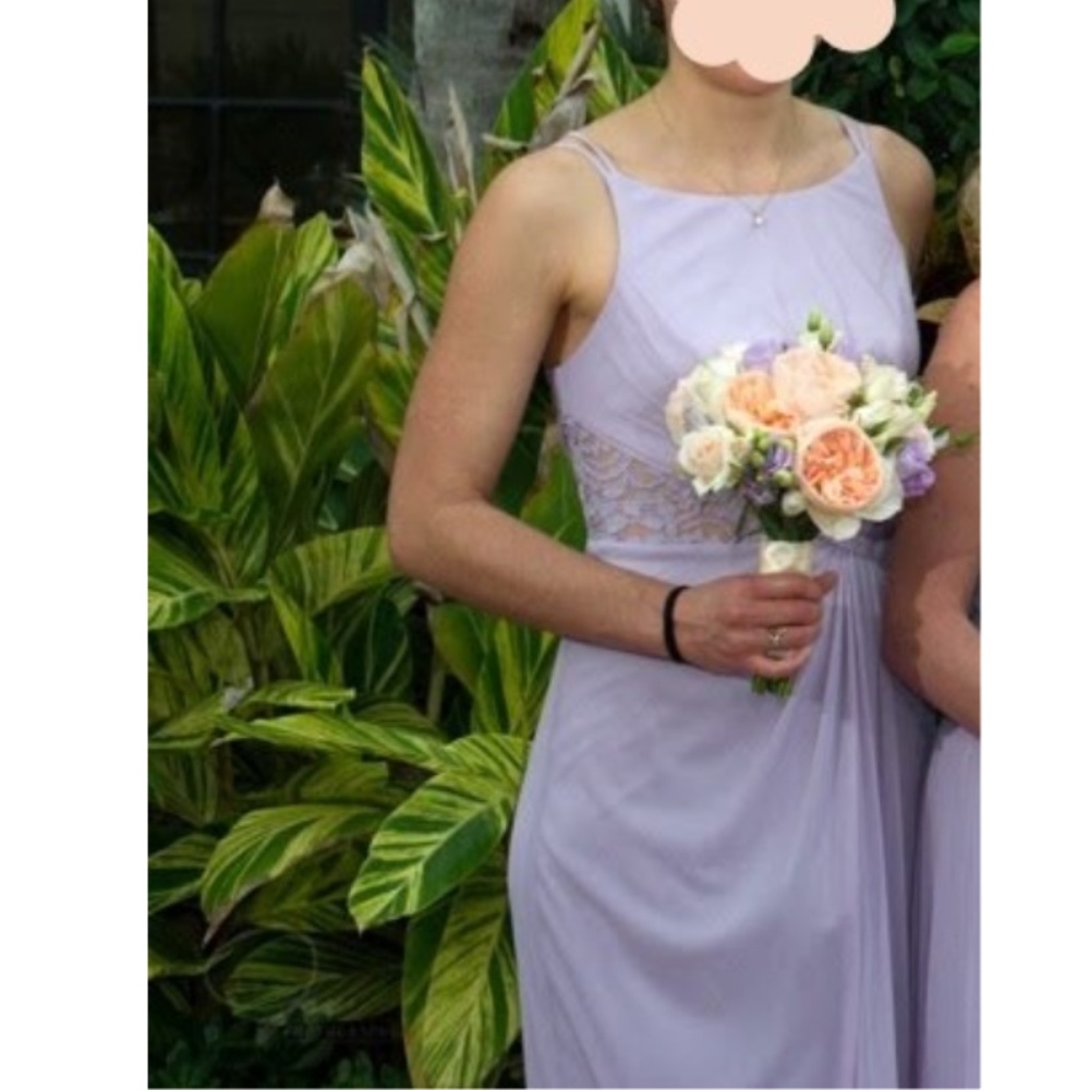 Maxi Dress with Lace Cutouts in Lavender (Iris)